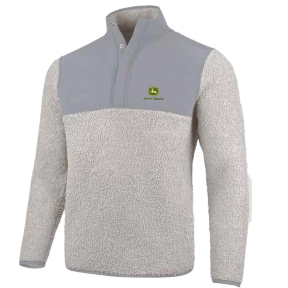 John Deere Gray Fleece Pullover